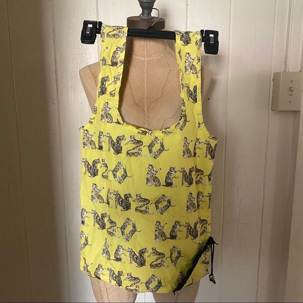 KENZO TIGER Yellow Foldable Eco Tote Bag Shopper